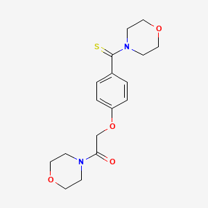 4-{[4-(4-morpholinylcarbonothioyl)phenoxy]acetyl}morpholine