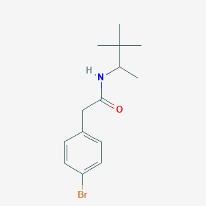 molecular formula C14H20BrNO B4638914 2-(4-bromophenyl)-N-(3,3-dimethylbutan-2-yl)acetamide 