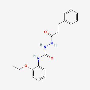 N-(2-ethoxyphenyl)-2-(3-phenylpropanoyl)hydrazinecarboxamide