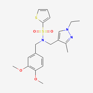 N-(3,4-dimethoxybenzyl)-N-[(1-ethyl-3-methyl-1H-pyrazol-4-yl)methyl]-2-thiophenesulfonamide