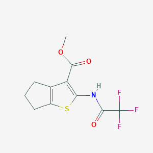molecular formula C11H10F3NO3S B463895 Methyl 2-[(trifluoroacetyl)amino]-5,6-dihydro-4H-cyclopenta[b]thiophene-3-carboxylate CAS No. 304668-20-0