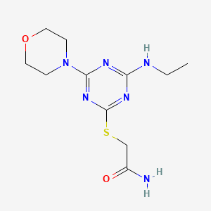 2-{[4-(ETHYLAMINO)-6-MORPHOLINO-1,3,5-TRIAZIN-2-YL]SULFANYL}ACETAMIDE