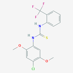 N-(4-chloro-2,5-dimethoxyphenyl)-N'-[2-(trifluoromethyl)phenyl]thiourea