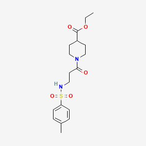 molecular formula C18H26N2O5S B4638998 Ethyl 1-[3-[(4-methylphenyl)sulfonylamino]propanoyl]piperidine-4-carboxylate 