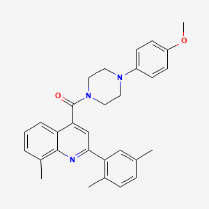 2-(2,5-dimethylphenyl)-4-{[4-(4-methoxyphenyl)-1-piperazinyl]carbonyl}-8-methylquinoline