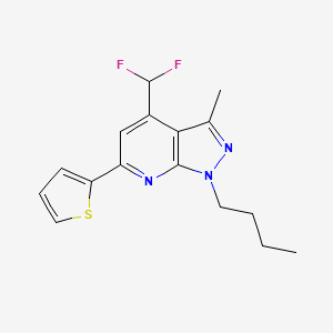 1-butyl-4-(difluoromethyl)-3-methyl-6-(2-thienyl)-1H-pyrazolo[3,4-b]pyridine