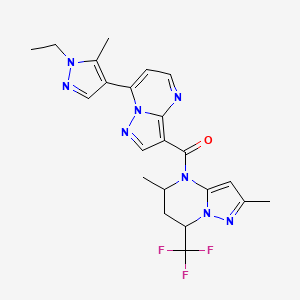 [2,5-dimethyl-7-(trifluoromethyl)-6,7-dihydropyrazolo[1,5-a]pyrimidin-4(5H)-yl][7-(1-ethyl-5-methyl-1H-pyrazol-4-yl)pyrazolo[1,5-a]pyrimidin-3-yl]methanone