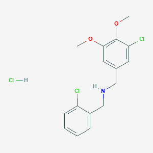 N-[(3-chloro-4,5-dimethoxyphenyl)methyl]-1-(2-chlorophenyl)methanamine;hydrochloride