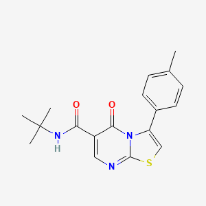 N-(tert-butyl)-3-(4-methylphenyl)-5-oxo-5H-[1,3]thiazolo[3,2-a]pyrimidine-6-carboxamide