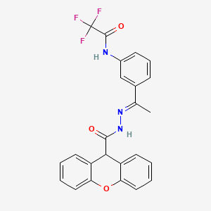 2,2,2-trifluoro-N-{3-[N-(9H-xanthen-9-ylcarbonyl)ethanehydrazonoyl]phenyl}acetamide