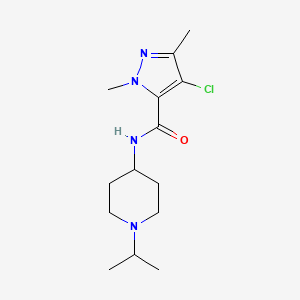 4-chloro-N-(1-isopropyl-4-piperidinyl)-1,3-dimethyl-1H-pyrazole-5-carboxamide