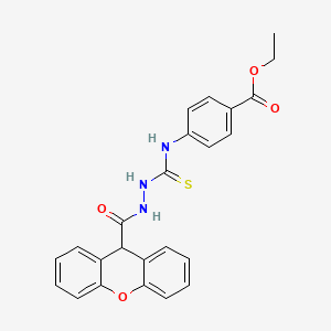 molecular formula C24H21N3O4S B4639150 ethyl 4-({[2-(9H-xanthen-9-ylcarbonyl)hydrazino]carbonothioyl}amino)benzoate 