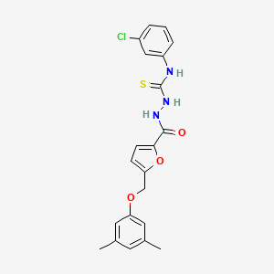 N-(3-chlorophenyl)-2-{5-[(3,5-dimethylphenoxy)methyl]-2-furoyl}hydrazinecarbothioamide