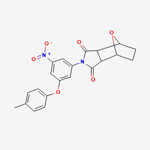 4-[3-(4-methylphenoxy)-5-nitrophenyl]-10-oxa-4-azatricyclo[5.2.1.0~2,6~]decane-3,5-dione