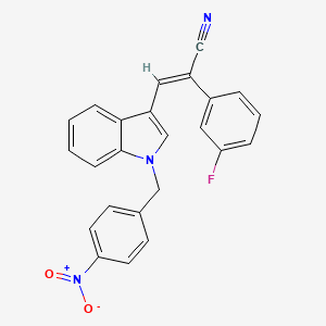 (2E)-2-(3-fluorophenyl)-3-[1-(4-nitrobenzyl)-1H-indol-3-yl]prop-2-enenitrile