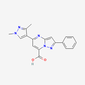 5-(1,3-dimethyl-1H-pyrazol-4-yl)-2-phenylpyrazolo[1,5-a]pyrimidine-7-carboxylic acid