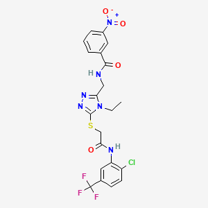 N-({5-[(2-{[2-chloro-5-(trifluoromethyl)phenyl]amino}-2-oxoethyl)thio]-4-ethyl-4H-1,2,4-triazol-3-yl}methyl)-3-nitrobenzamide