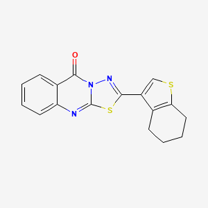 2-(4,5,6,7-tetrahydro-1-benzothiophen-3-yl)-5H-[1,3,4]thiadiazolo[2,3-b]quinazolin-5-one