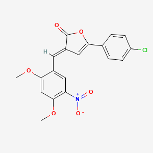 molecular formula C19H14ClNO6 B4639302 5-(4-chlorophenyl)-3-(2,4-dimethoxy-5-nitrobenzylidene)-2(3H)-furanone 