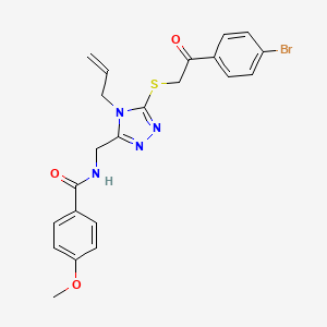 N-{[5-{[2-(4-bromophenyl)-2-oxoethyl]sulfanyl}-4-(prop-2-en-1-yl)-4H-1,2,4-triazol-3-yl]methyl}-4-methoxybenzamide