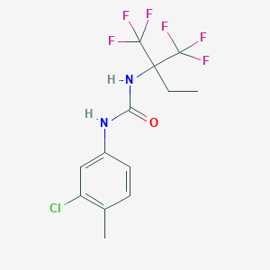 molecular formula C13H13ClF6N2O B4639328 N-[1,1-bis(trifluoromethyl)propyl]-N'-(3-chloro-4-methylphenyl)urea 