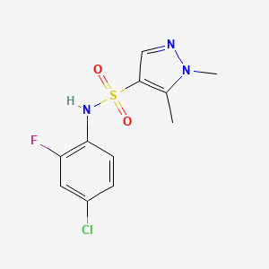 N-(4-CHLORO-2-FLUOROPHENYL)-15-DIMETHYL-1H-PYRAZOLE-4-SULFONAMIDE