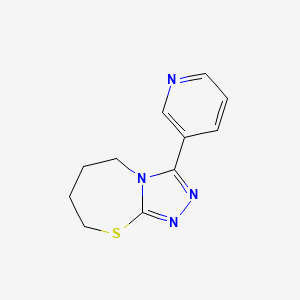 molecular formula C11H12N4S B4639385 3-{5H,6H,7H,8H-[1,2,4]TRIAZOLO[3,4-B][1,3]THIAZEPIN-3-YL}PYRIDINE 