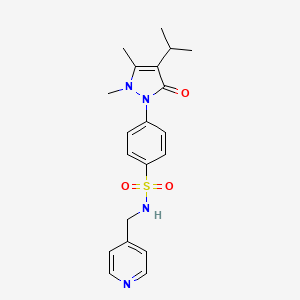 4-(4-isopropyl-2,3-dimethyl-5-oxo-2,5-dihydro-1H-pyrazol-1-yl)-N-(4-pyridinylmethyl)benzenesulfonamide