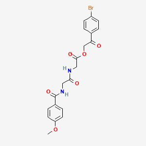 molecular formula C20H19BrN2O6 B4639450 2-(4-bromophenyl)-2-oxoethyl N-(4-methoxybenzoyl)glycylglycinate 