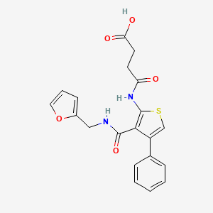 molecular formula C20H18N2O5S B4639451 4-[(3-{[(2-furylmethyl)amino]carbonyl}-4-phenyl-2-thienyl)amino]-4-oxobutanoic acid 