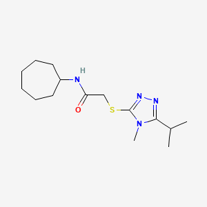 N-CYCLOHEPTYL-2-[(5-ISOPROPYL-4-METHYL-4H-1,2,4-TRIAZOL-3-YL)SULFANYL]ACETAMIDE