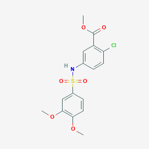 methyl 2-chloro-5-{[(3,4-dimethoxyphenyl)sulfonyl]amino}benzoate