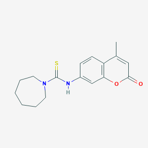 molecular formula C17H20N2O2S B4639497 N-(4-methyl-2-oxo-2H-chromen-7-yl)-1-azepanecarbothioamide 