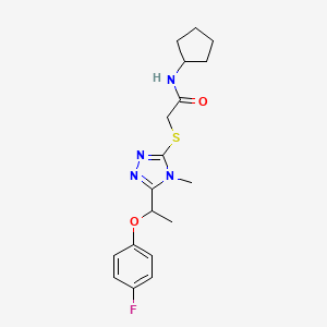 N-cyclopentyl-2-({5-[1-(4-fluorophenoxy)ethyl]-4-methyl-4H-1,2,4-triazol-3-yl}sulfanyl)acetamide