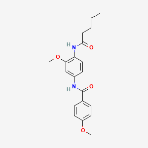 4-methoxy-N-[3-methoxy-4-(pentanoylamino)phenyl]benzamide