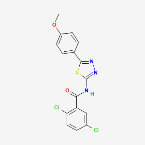 molecular formula C16H11Cl2N3O2S B4639559 2,5-dichloro-N-[5-(4-methoxyphenyl)-1,3,4-thiadiazol-2-yl]benzamide 