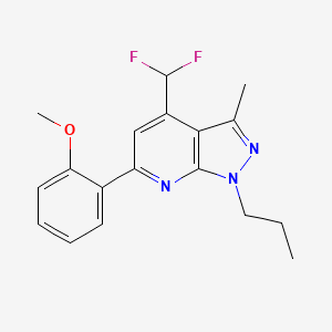 molecular formula C18H19F2N3O B4639590 4-(difluoromethyl)-6-(2-methoxyphenyl)-3-methyl-1-propyl-1H-pyrazolo[3,4-b]pyridine 