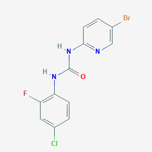 molecular formula C12H8BrClFN3O B4639608 N-(5-bromo-2-pyridinyl)-N'-(4-chloro-2-fluorophenyl)urea 