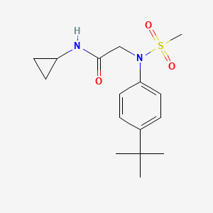 molecular formula C16H24N2O3S B4639627 N~2~-(4-tert-butylphenyl)-N~1~-cyclopropyl-N~2~-(methylsulfonyl)glycinamide 