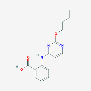 molecular formula C15H17N3O3 B4639649 2-[(2-butoxypyrimidin-4-yl)amino]benzoic Acid 