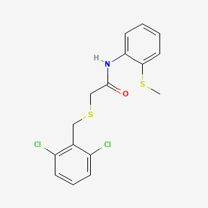 molecular formula C16H15Cl2NOS2 B4639656 2-[(2,6-dichlorobenzyl)thio]-N-[2-(methylthio)phenyl]acetamide 