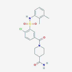 1-(4-chloro-3-{[(2,3-dimethylphenyl)amino]sulfonyl}benzoyl)-4-piperidinecarboxamide