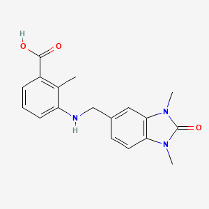 3-{[(1,3-dimethyl-2-oxo-2,3-dihydro-1H-benzimidazol-5-yl)methyl]amino}-2-methylbenzoic acid