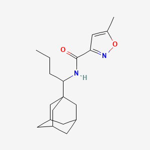 molecular formula C19H28N2O2 B4639740 5-methyl-N-[1-(tricyclo[3.3.1.1~3,7~]dec-1-yl)butyl]-1,2-oxazole-3-carboxamide 