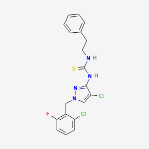 N-[4-CHLORO-1-(2-CHLORO-6-FLUOROBENZYL)-1H-PYRAZOL-3-YL]-N'-PHENETHYLTHIOUREA