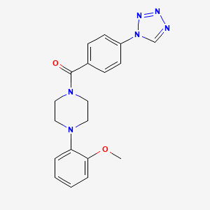 molecular formula C19H20N6O2 B4639792 1-(2-methoxyphenyl)-4-[4-(1H-tetrazol-1-yl)benzoyl]piperazine 