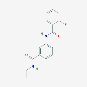 molecular formula C16H15FN2O2 B4639799 N-{3-[(ethylamino)carbonyl]phenyl}-2-fluorobenzamide 