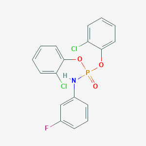 molecular formula C18H13Cl2FNO3P B4639806 bis(2-chlorophenyl) (3-fluorophenyl)amidophosphate 