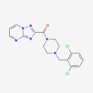 molecular formula C17H16Cl2N6O B4639825 [4-(2,6-DICHLOROBENZYL)PIPERAZINO]([1,2,4]TRIAZOLO[1,5-A]PYRIMIDIN-2-YL)METHANONE 