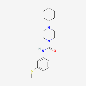 4-cyclohexyl-N-[3-(methylsulfanyl)phenyl]piperazine-1-carboxamide